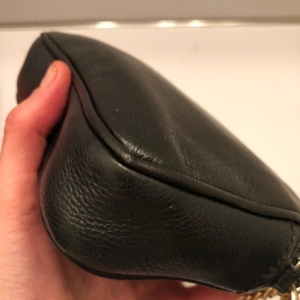 Michael kors mini black leather crossbody bag